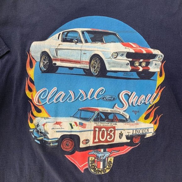 Ford Mustang T Shirt Classic Show Pacific Cascade Mustang Club 2010 - Picture 2 of 8